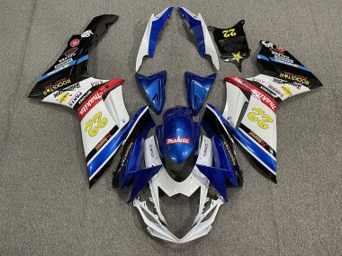 22 Rockstar Bianco & Blu 11-24 Suzuki GSXR 600-750 Carena