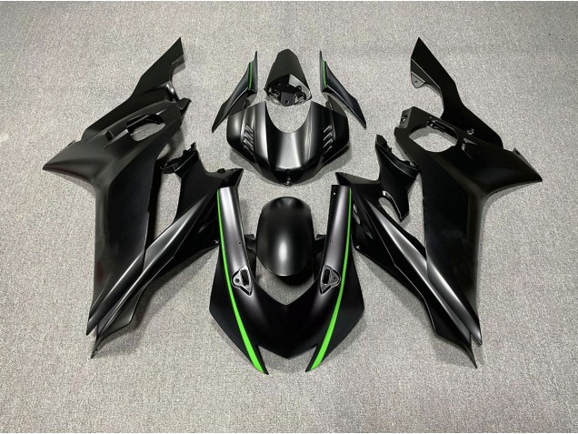 Accenti Neri Opachi & Verdi 17-21 Yamaha R6 Carena