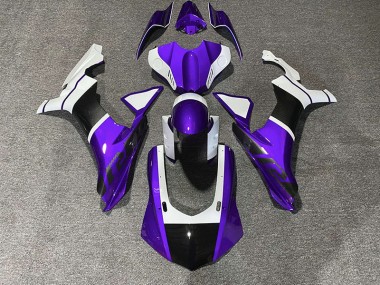 Accenti Viola & Fibra Di Carbonio 15-19 Yamaha R1 Carena