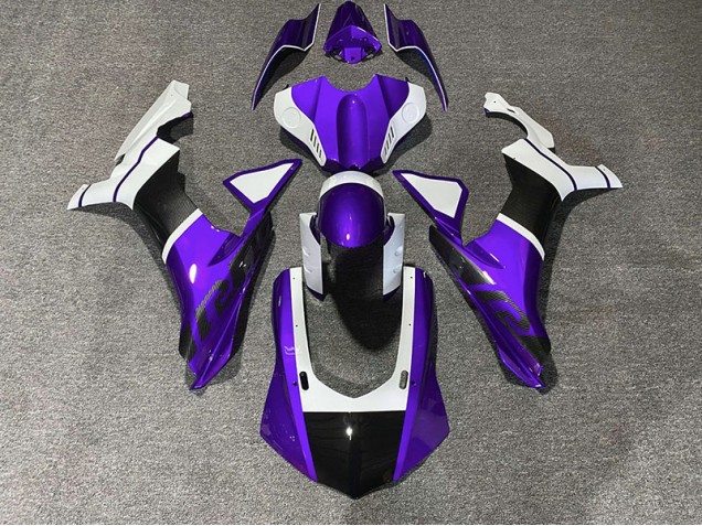 Accenti Viola & Fibra Di Carbonio 15-19 Yamaha R1 Carena