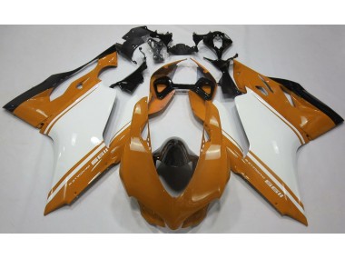 Arancio Lucido Bianco & Nero 11-14 Ducati 1199 Carena