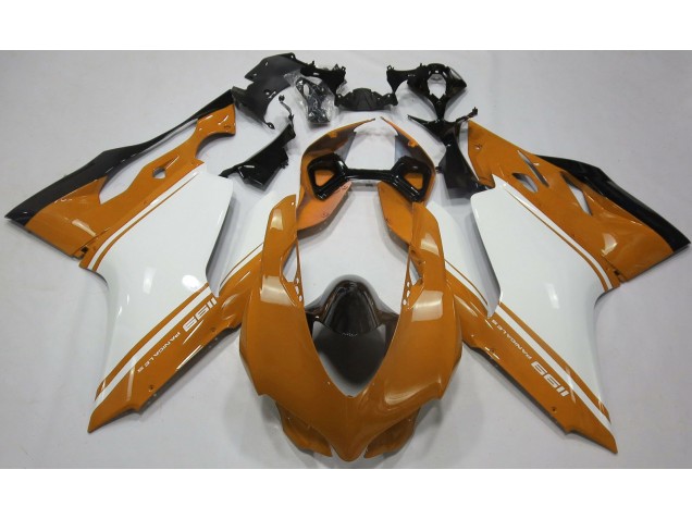 Arancio Lucido Bianco & Nero 11-14 Ducati 1199 Carena
