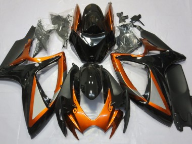 Arancio Lucido & Nero 06-07 Suzuki GSXR 600-750 Carena
