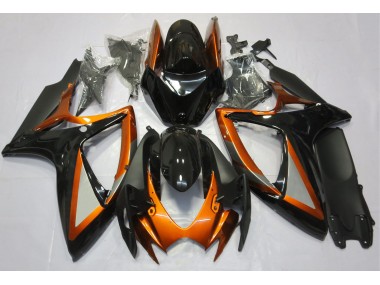 Arancio Lucido & Nero 06-07 Suzuki GSXR 600-750 Carena