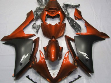 Arancio Lucido & Nero 07-08 Yamaha R1 Carena