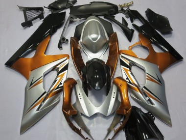 Arancione Argento & Nero 05-06 Suzuki GSXR 1000 Carena