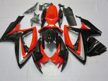 Arancione Argento & Nero 06-07 Suzuki GSXR 600-750 Carena