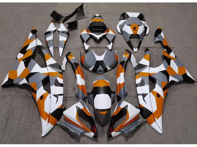 Arancione Camo Tinta Unita 08-16 Yamaha R6 Carena