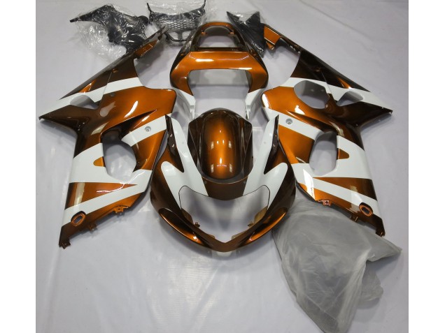 Arancione Lucido & Bianco 00-02 Suzuki GSXR 1000 Carena