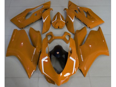 Arancione Lucido & Bianco 11-14 Ducati 1199 Carena