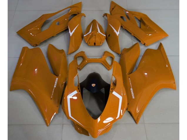 Arancione Lucido & Bianco 11-14 Ducati 1199 Carena