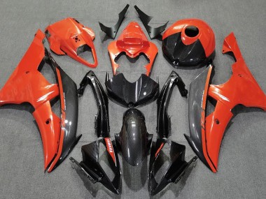 Arancione Lucido & Fibra Di Carbonio 08-16 Yamaha R6 Carena