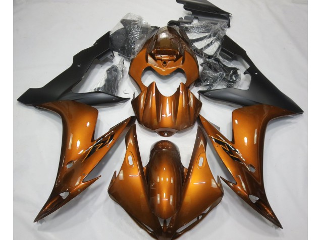 Arancione Lucido & Nero 04-06 Yamaha R1 Carena