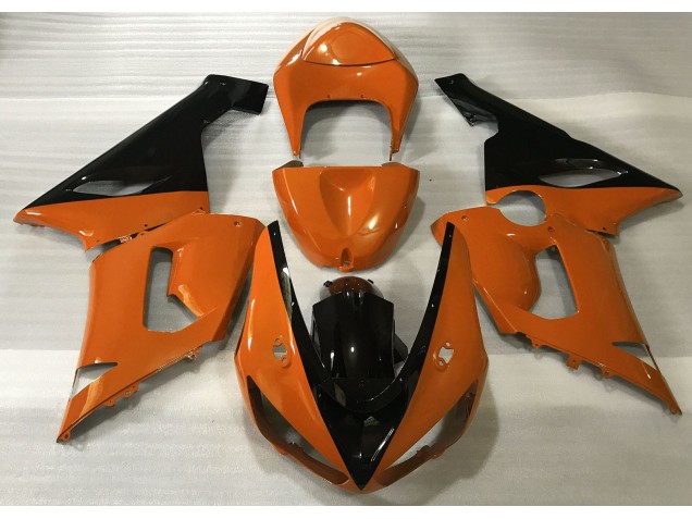 Arancione Lucido & Nero 05-06 Kawasaki ZX6R Carena
