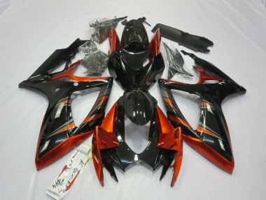 Arancione & Nero 06-07 Suzuki GSXR 600-750 Carena