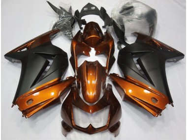 Arancione & Nero Opaco 08-12 Kawasaki Ninja 250 Carena