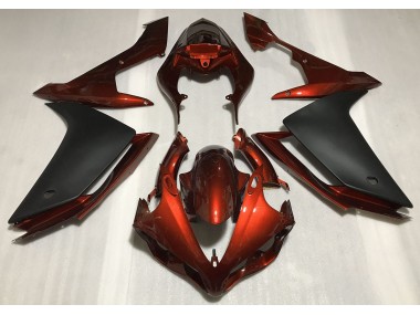Arancione Scuro Lucido & Nero 07-08 Yamaha R1 Carena