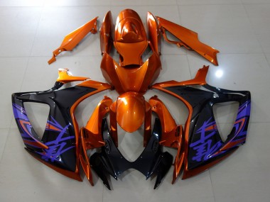 Arancione Vivace & Nero Lucido 06-07 Suzuki GSXR 600-750 Carena