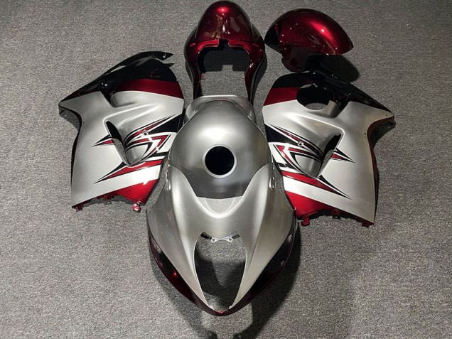 Argento Lucido & Rosso Confetto 97-07 Suzuki GSXR 1300 Carena