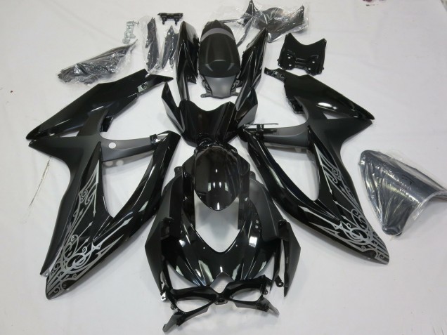 Argento & Nero 08-10 Suzuki GSXR 600-750 Carena