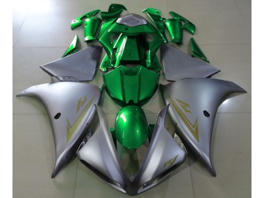 Argento Opaco & Verde 09-11 Yamaha R1 Carena