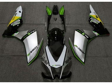 Argento Pirelli & Verde 10-15 Aprilia RSV4 1000 Carena