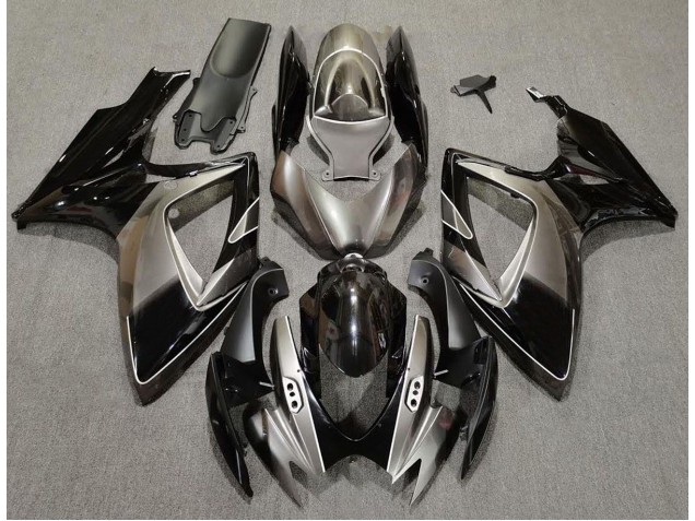 Argento Scuro & Nero 06-07 Suzuki GSXR 600-750 Carena