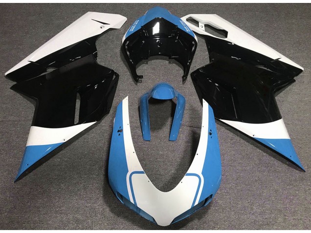 Azzurro Lucido Bianco & Nero 07-14 Ducati 848 1098 1198 Carena
