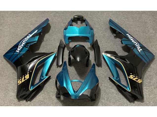 Azzurro Lucido & Nero 09-12 Triumph Daytona 675 Carena