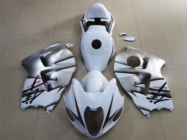 Bianco & Argento Lucido 97-07 Suzuki GSXR 1300 Carena