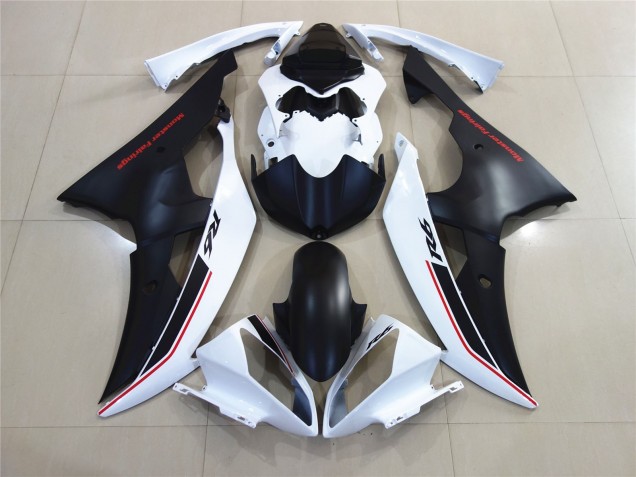 Bianco Con Stile Personalizzato Nero OEM 08-16 Yamaha R6 Carena