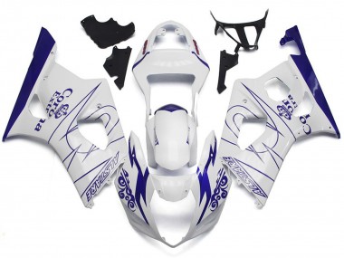 Bianco Corona Stile Personalizzato 03-04 Suzuki GSXR 1000 Carena