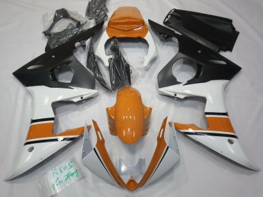 Bianco Lucido & Arancione 03-04 Yamaha R6 Carena