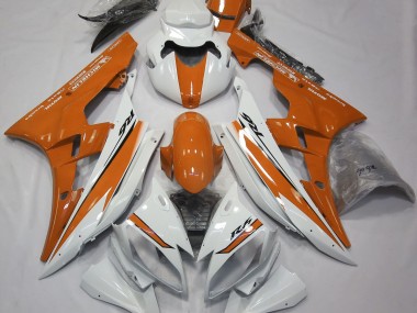 Bianco Lucido & Arancione 06-07 Yamaha R6 Carena