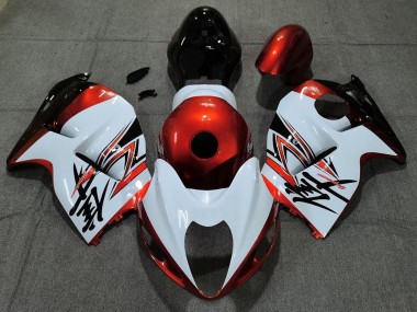 Bianco Lucido & Arancione 97-07 Suzuki GSXR 1300 Carena