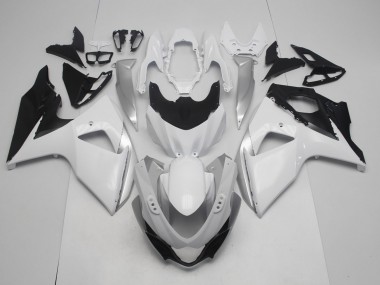 Bianco Lucido & Argento 09-16 Suzuki GSXR 1000 Carena