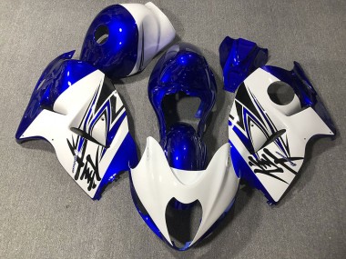 Bianco Lucido & Blu 97-07 Suzuki GSXR 1300 Carena