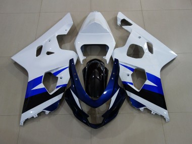 Bianco Lucido & Blu Intenso 04-05 Suzuki GSXR 600-750 Carena