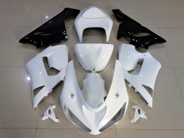 Bianco Lucido & Nero 05-06 Kawasaki ZX6R Carena