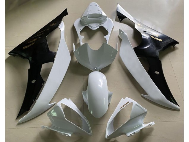 Bianco Lucido & Nero & Oro 08-16 Yamaha R6 Carena