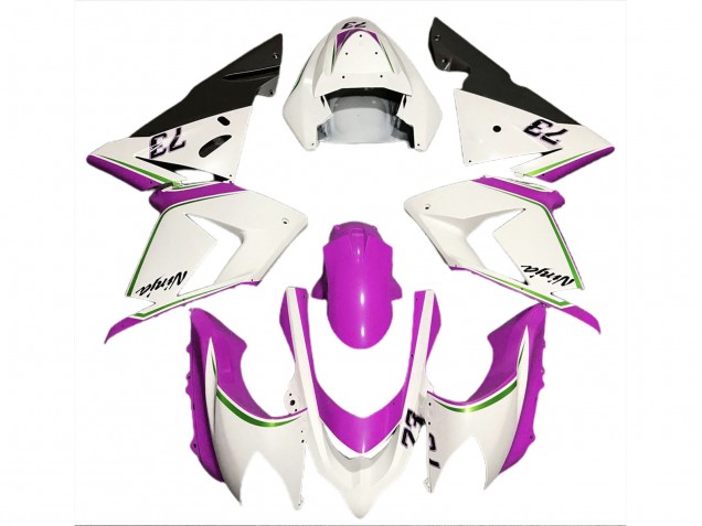 Bianco Lucido & Rosa 04-05 Kawasaki ZX10R Carena