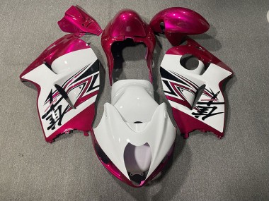 Bianco Lucido & Rosa 97-07 Suzuki GSXR 1300 Carena