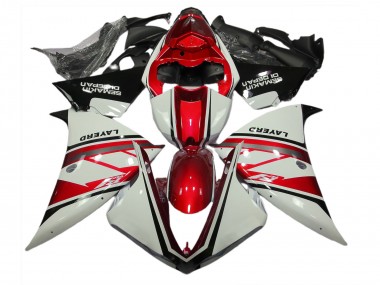 Bianco Lucido & Rosso 12-14 Yamaha R1 Carena