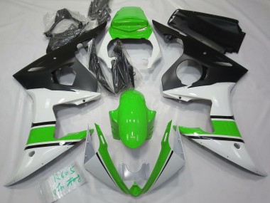 Bianco Lucido & Verde 03-04 Yamaha R6 Carena