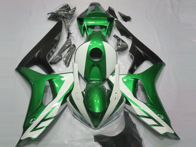 Bianco Lucido & Verde 06-07 Honda CBR1000RR Carena