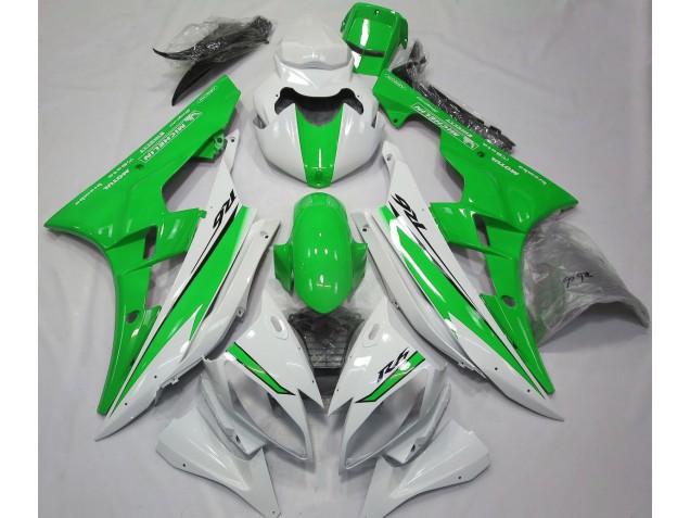 Bianco Lucido & Verde 06-07 Yamaha R6 Carena