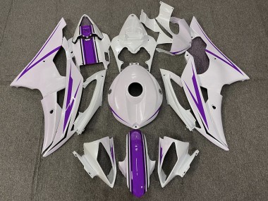 Bianco Lucido & Viola 08-16 Yamaha R6 Carena