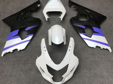 Bianco Opaco & Blu 04-05 Suzuki GSXR 600-750 Carena