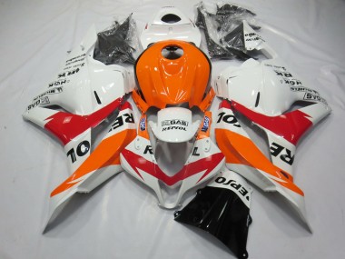 Bianco Rosso & Arancione Repsol 09-12 Honda CBR600RR Carena