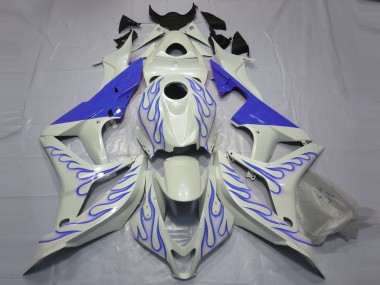 Blu Fiamma Su Bianco 07-08 Honda CBR600RR Carena